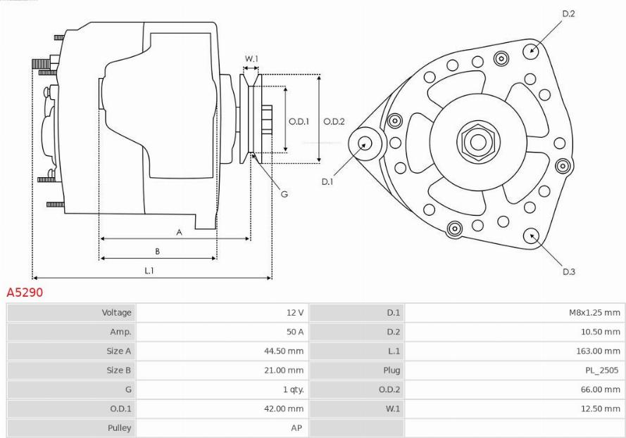 AS-PL A5290 - Alternator www.parts5.com