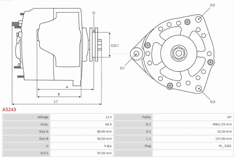 AS-PL A5243 - Alternator www.parts5.com