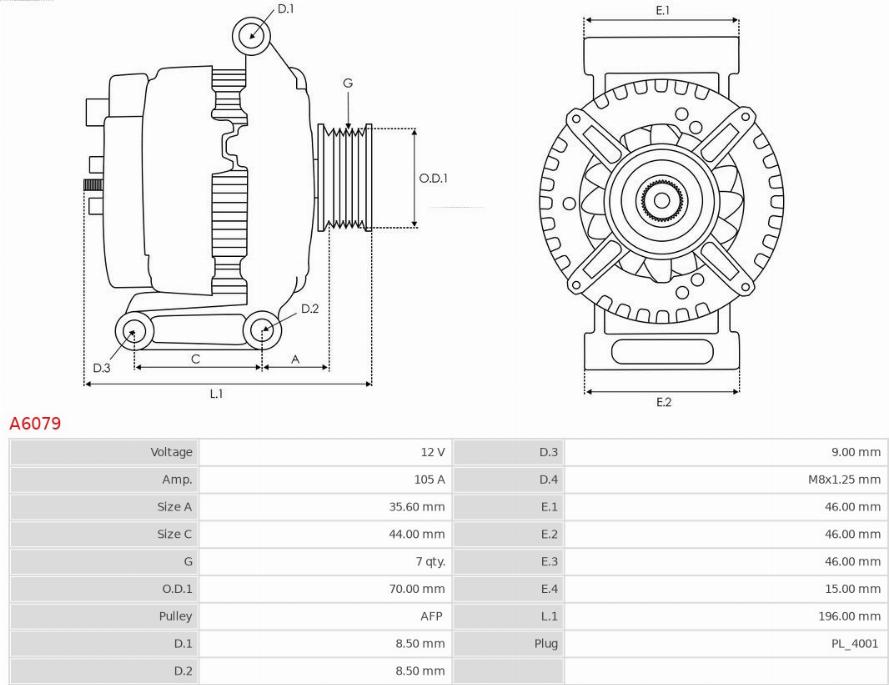 AS-PL A6079 - Alternator www.parts5.com