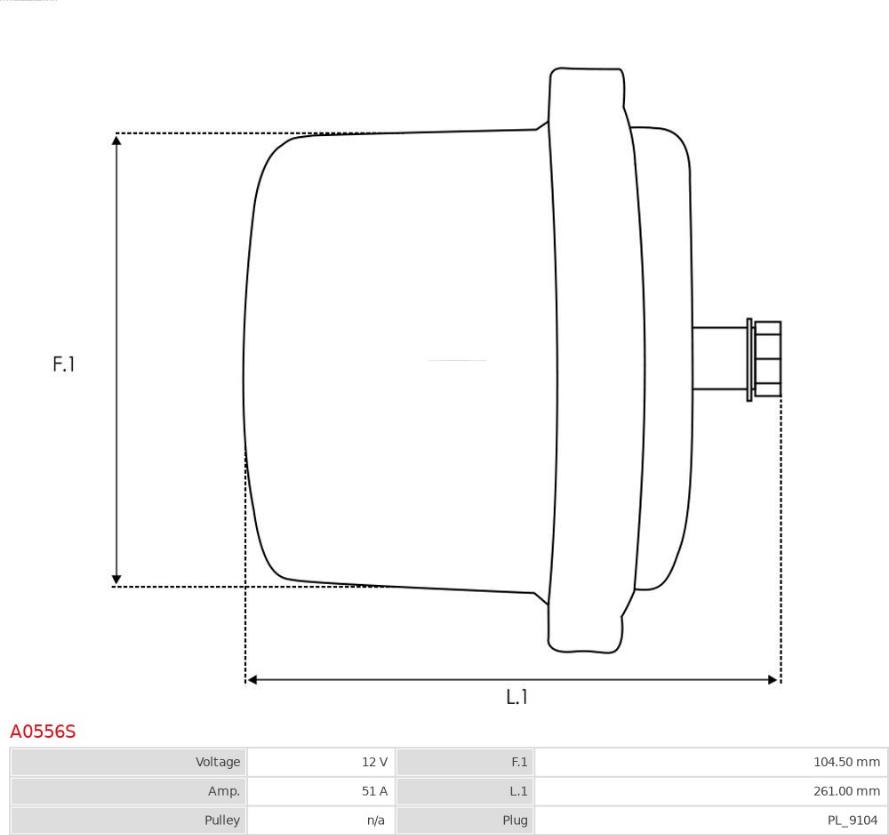 AS-PL A0556S - Alternador www.parts5.com