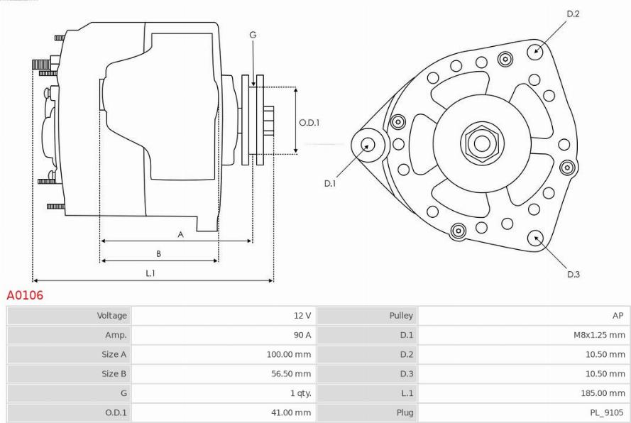 AS-PL A0106 - Generator www.parts5.com