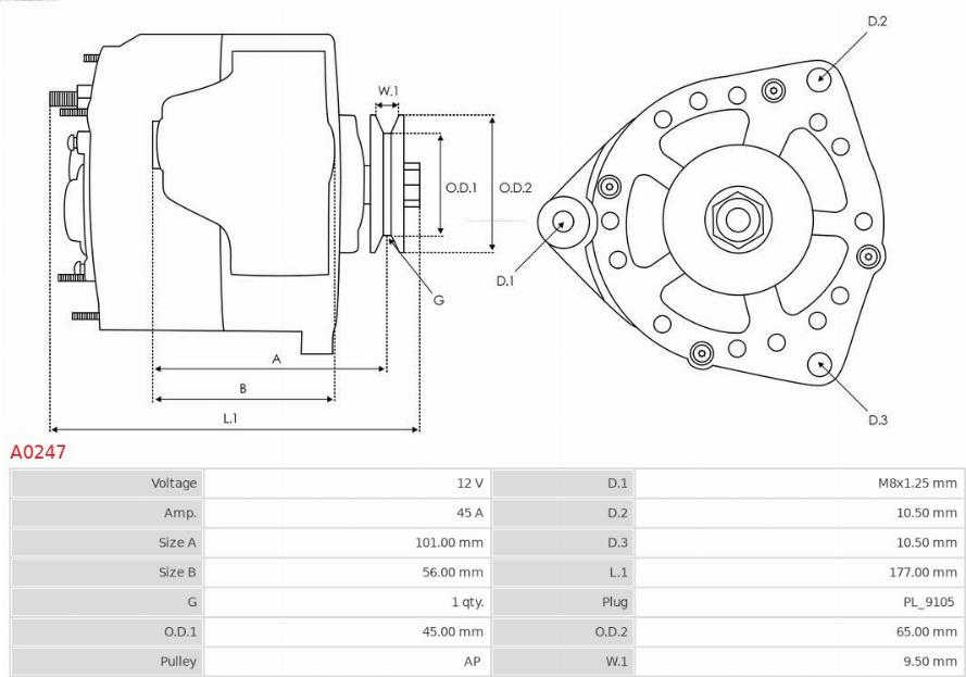 AS-PL A0247 - Generátor www.parts5.com