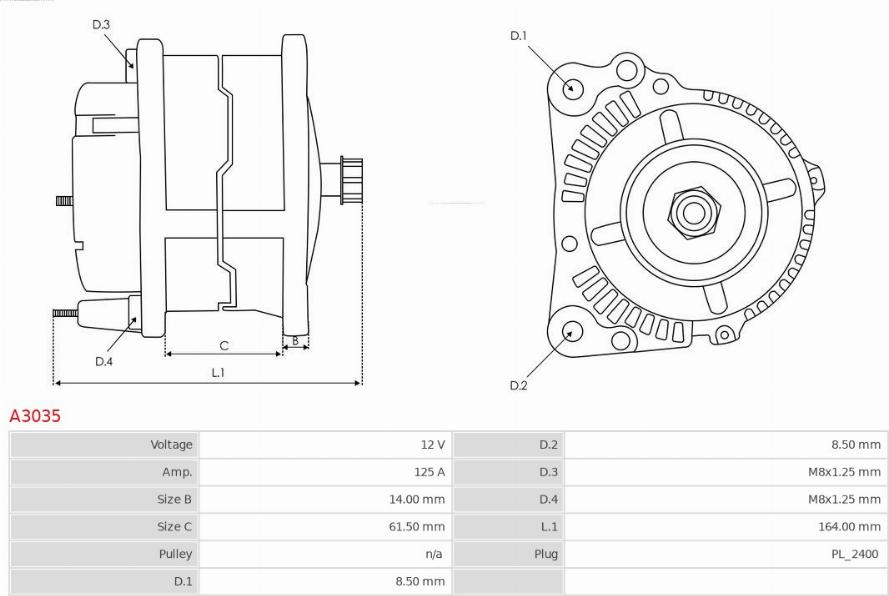 AS-PL A3035 - Laturi www.parts5.com