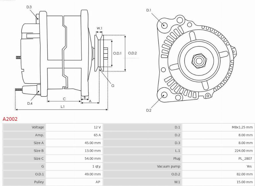 AS-PL A2002 - Generátor www.parts5.com