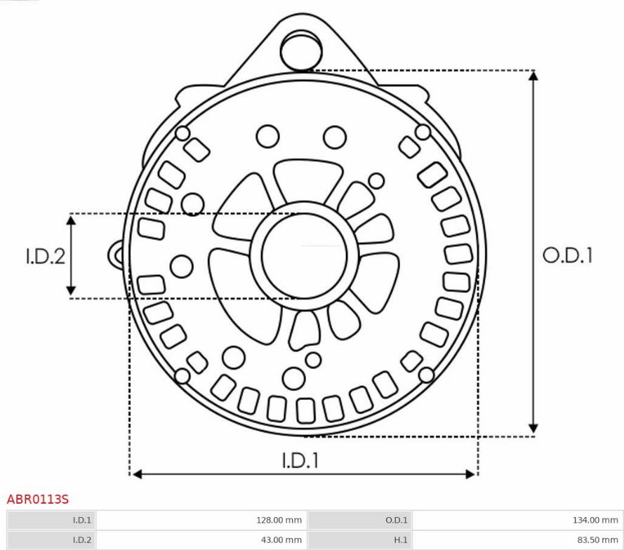 AS-PL ABR0113S - Cojinete, brida de transmisión-generador www.parts5.com