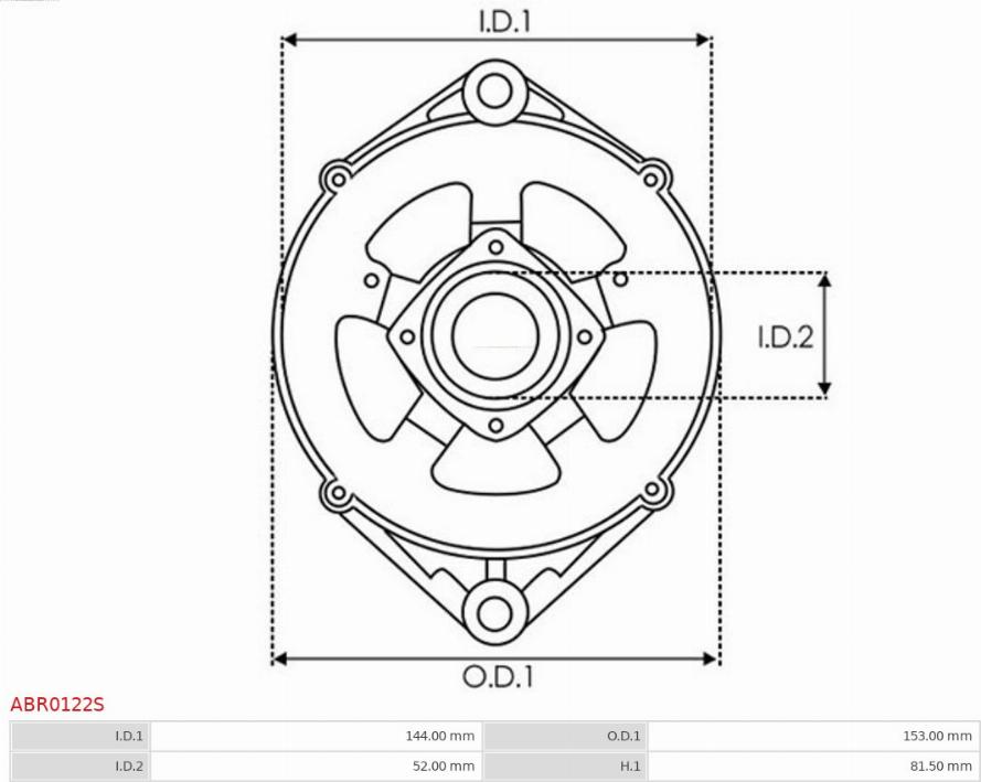 AS-PL ABR0122S - Suport, flanșă de acționare alternator www.parts5.com