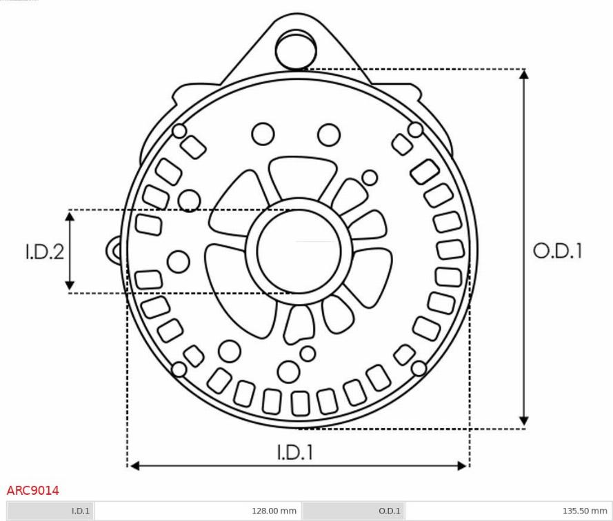 AS-PL ARC9014 - Držalo, pogonska prirobnica generatorja www.parts5.com