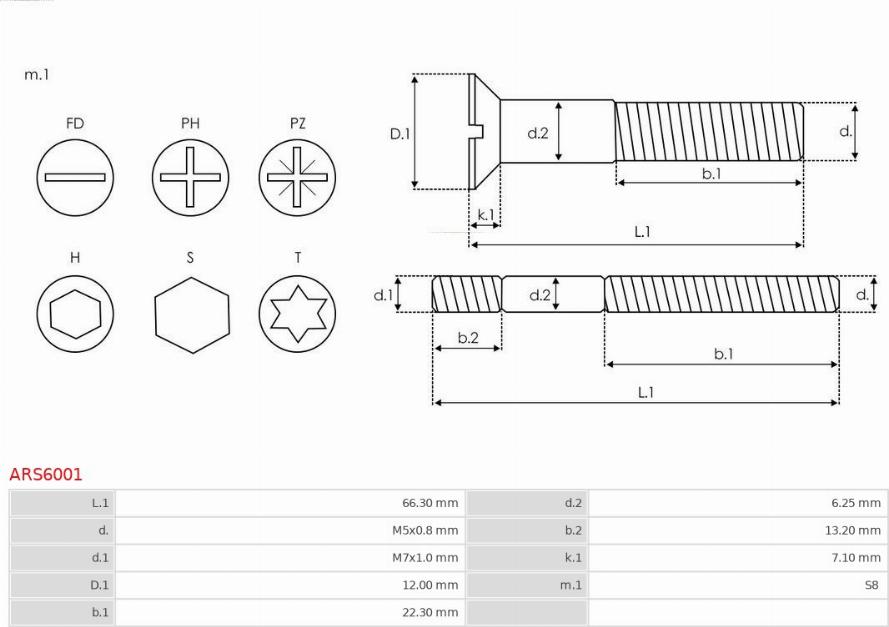 AS-PL ARS6001 - Ремкомплект, генератор www.parts5.com