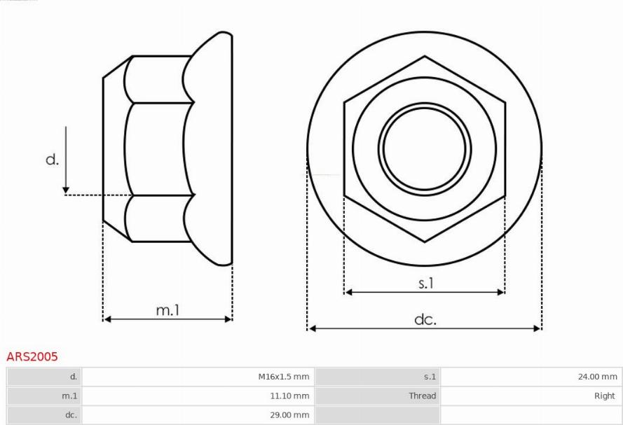 AS-PL ARS2005 - Remondikomplekt,generaator www.parts5.com