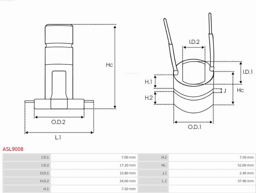 AS-PL ASL9008 - Schleifring, Generator www.parts5.com