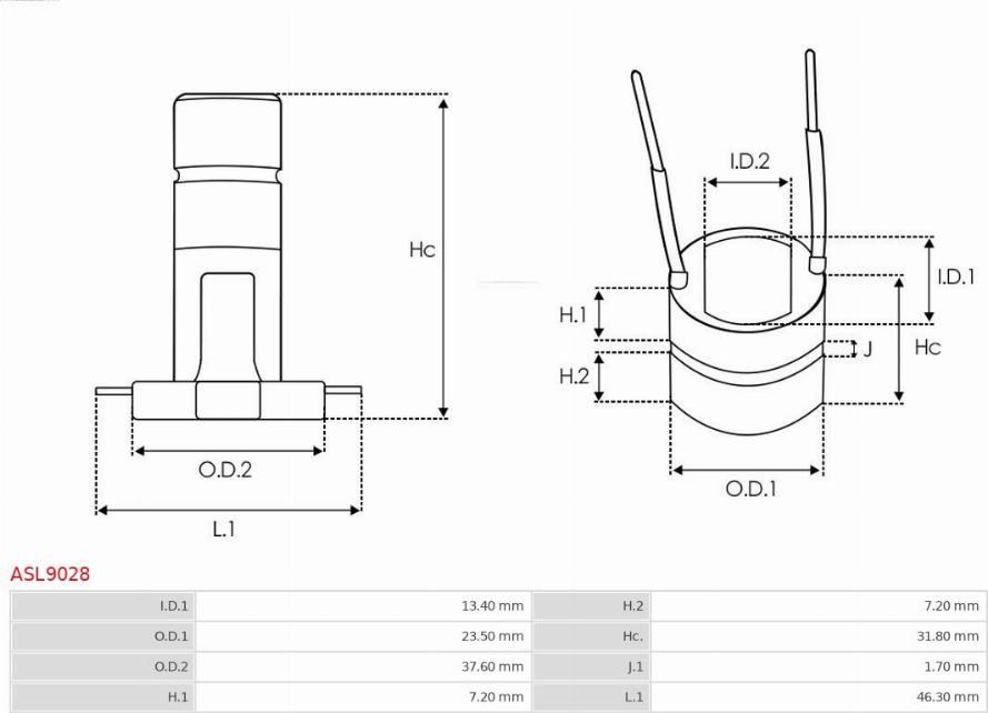 AS-PL ASL9028 - Колектор, генератор www.parts5.com