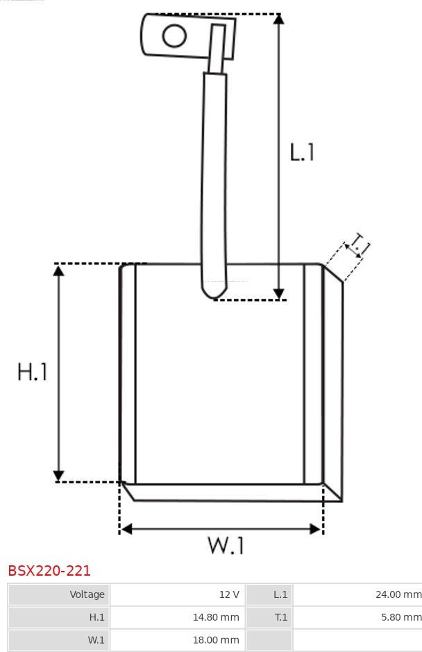 AS-PL BSX220-221 - Oglene scetke, zaganjalnik www.parts5.com