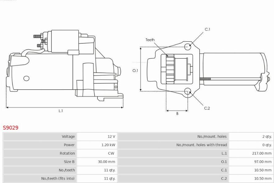 AS-PL S9029 - Starter www.parts5.com