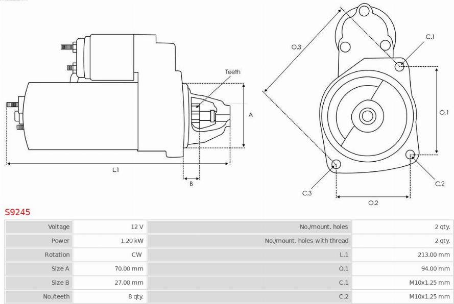 AS-PL S9245 - Starter www.parts5.com