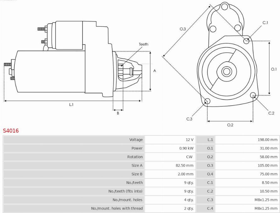 AS-PL S4016 - Starter www.parts5.com