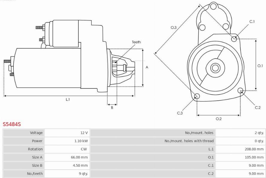 AS-PL S5484S - Starter www.parts5.com