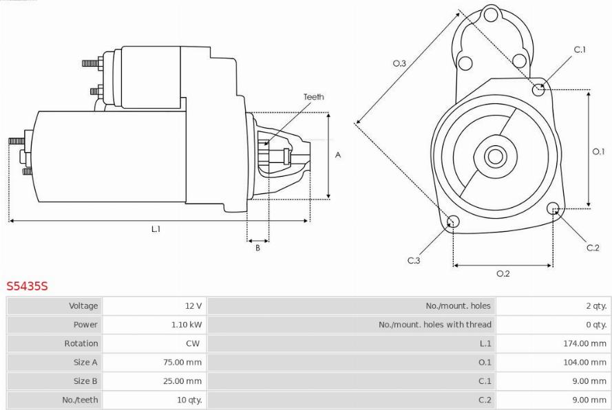 AS-PL S5435S - Starter www.parts5.com