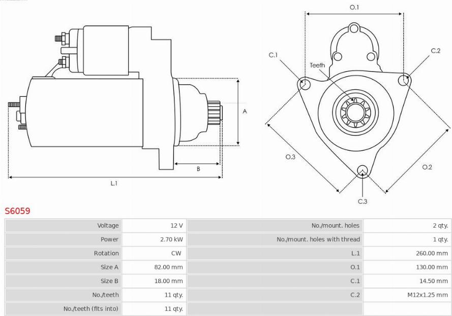 AS-PL S6059 - Стартер www.parts5.com