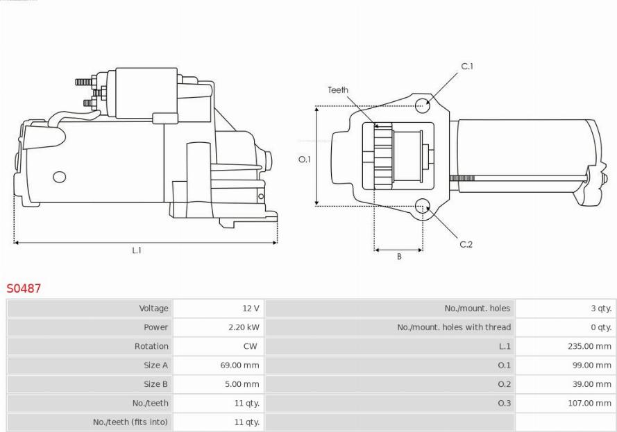 AS-PL S0487 - Starter www.parts5.com