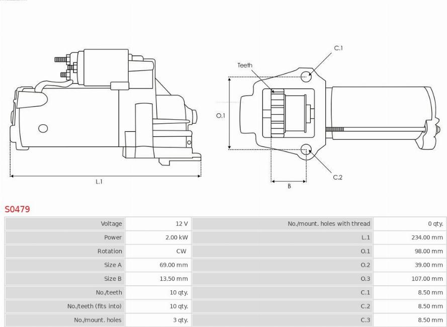 AS-PL S0479 - Starter www.parts5.com