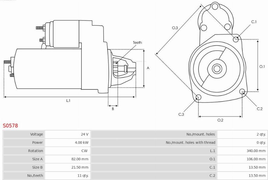 AS-PL S0578 - Starter www.parts5.com