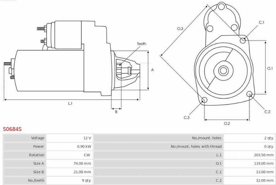 AS-PL S0684S - Starter parts5.com