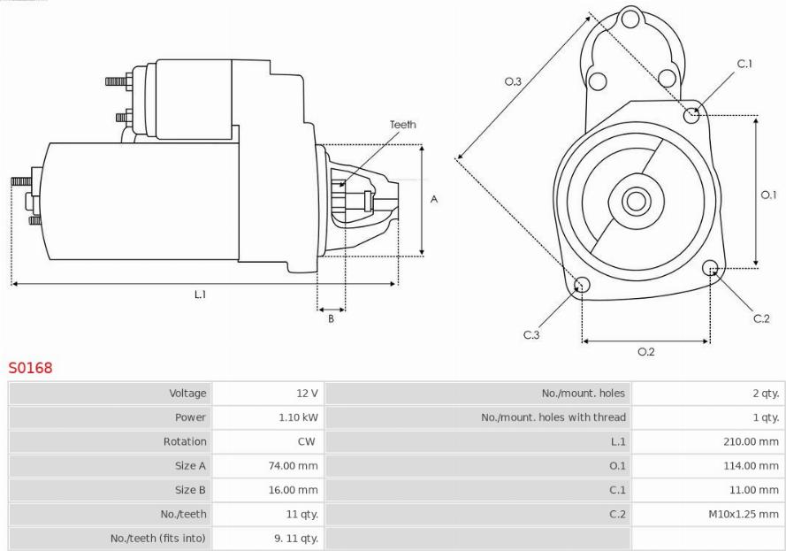 AS-PL S0168 - Μίζα www.parts5.com