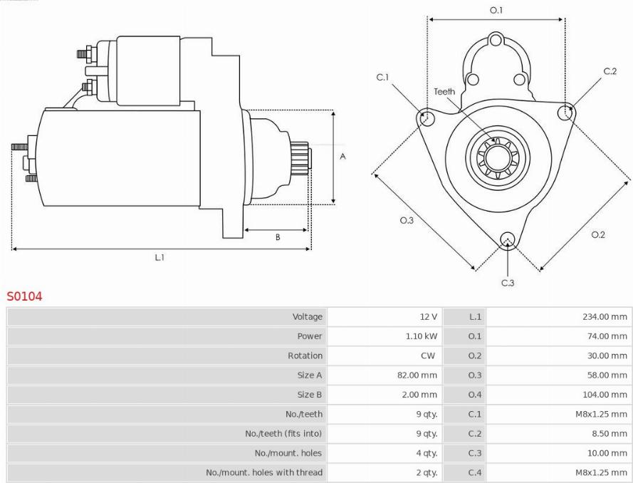 AS-PL S0104 - Starter www.parts5.com