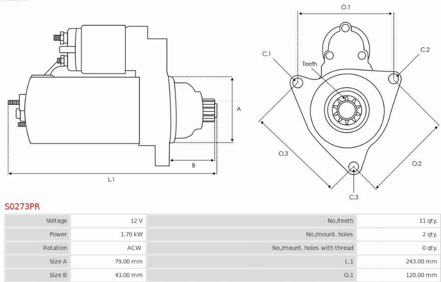 AS-PL S0273PR - Starter www.parts5.com