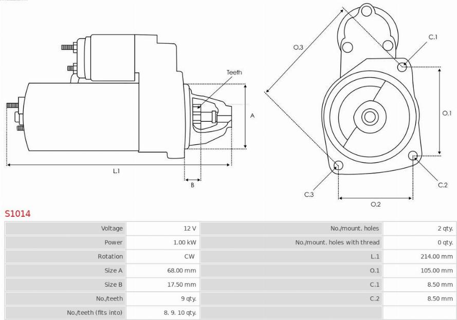 AS-PL S1014 - Starter www.parts5.com