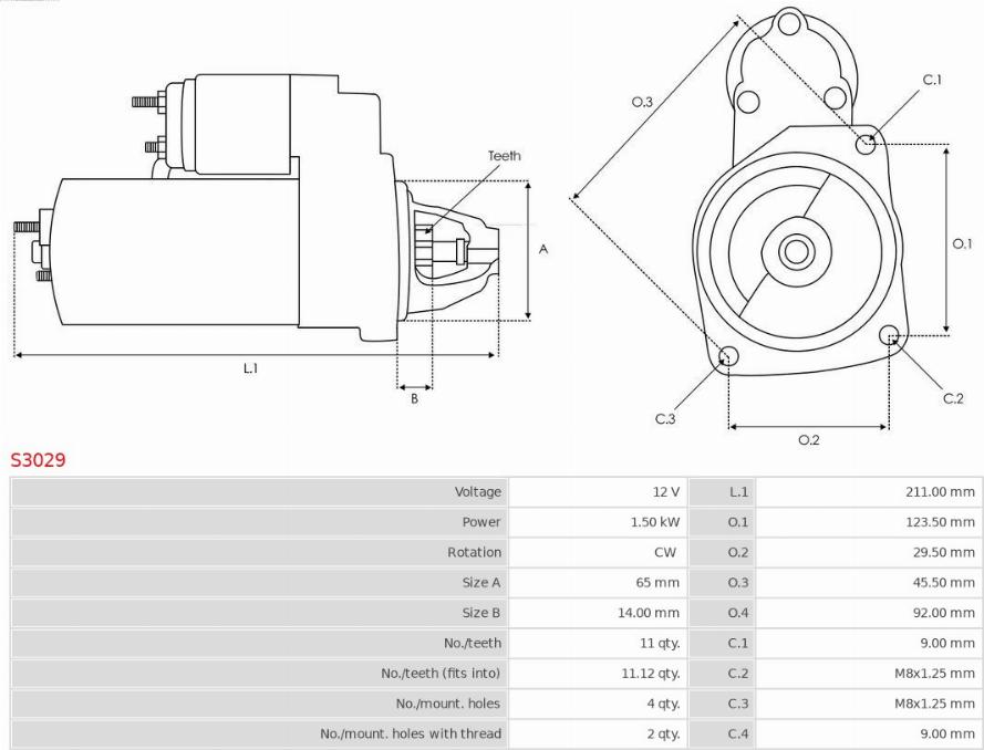 AS-PL S3029 - Starter www.parts5.com