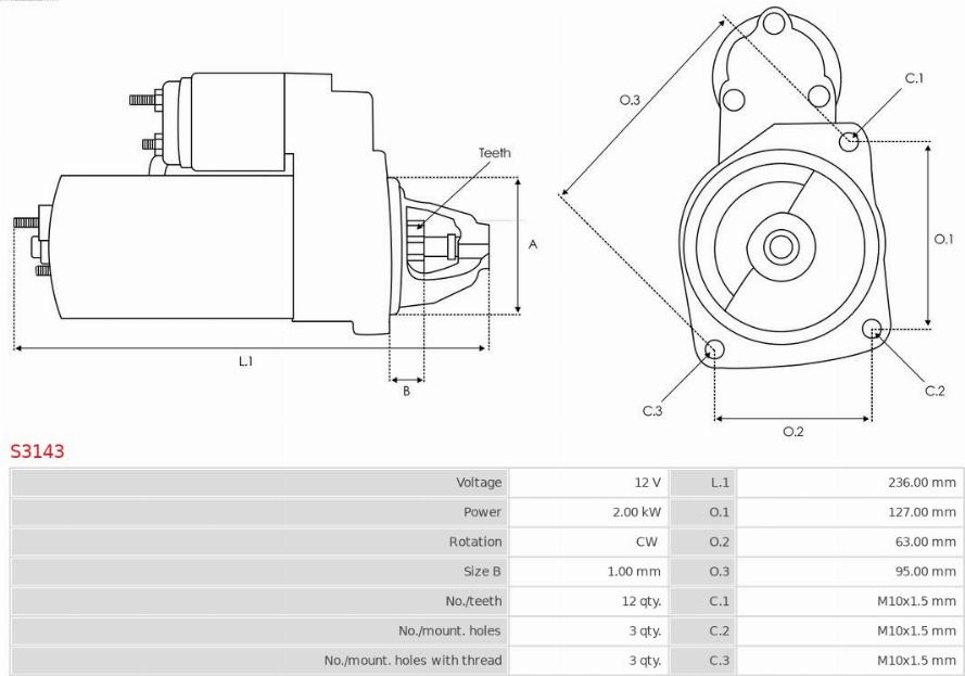 AS-PL S3143 - Starter www.parts5.com