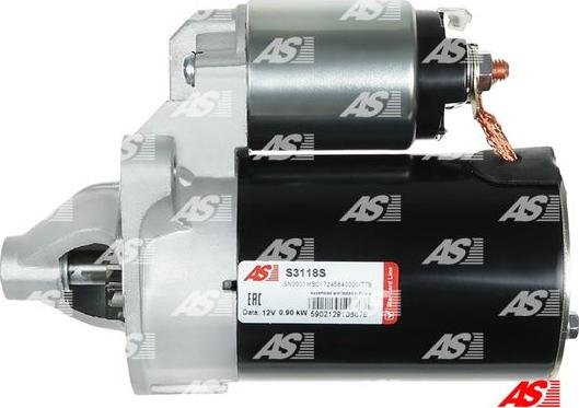 AS-PL S3118S - Rozrusznik www.parts5.com