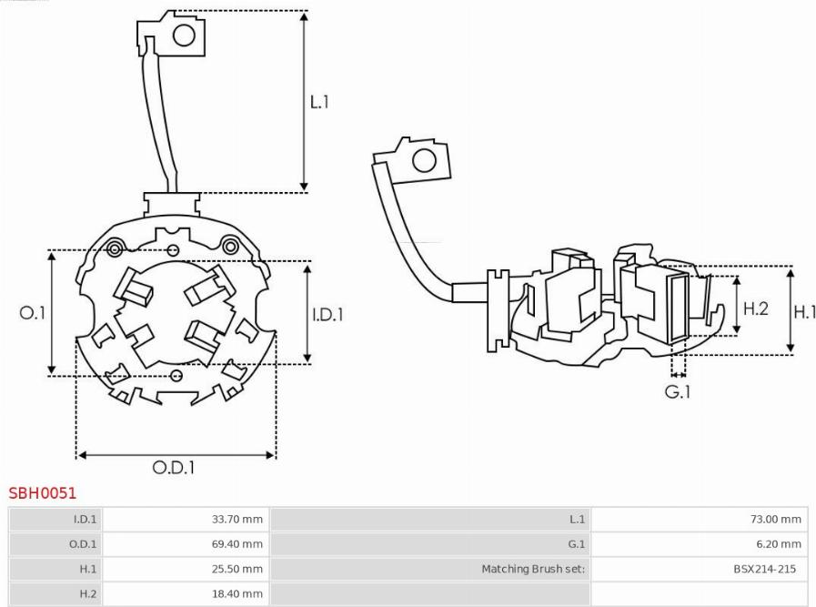 AS-PL SBH0051 - Kömür taşıyıcı www.parts5.com