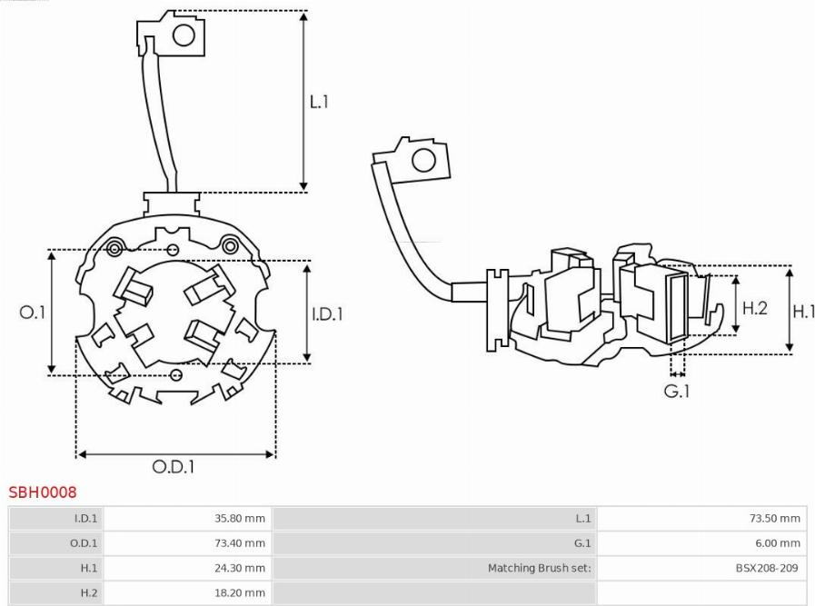 AS-PL SBH0008 - Holder, carbon brushes www.parts5.com