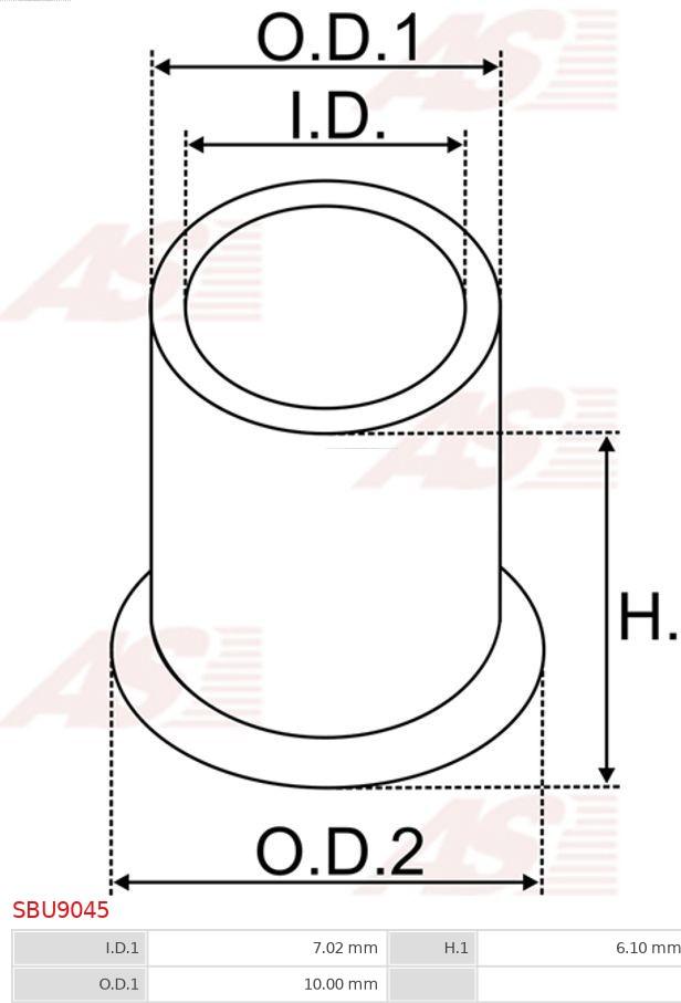 AS-PL SBU9045 - Puks,starterivõll www.parts5.com