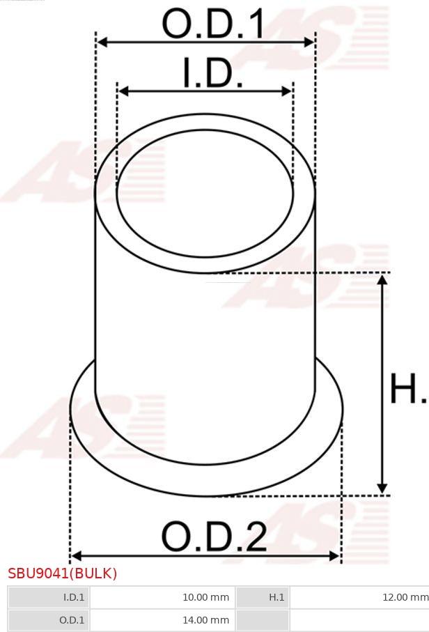 AS-PL SBU9041(BULK) - Douille, arbre de démarreur www.parts5.com