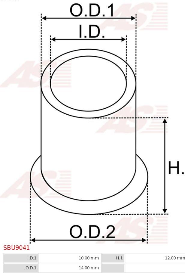 AS-PL SBU9041 - Bush, starter shaft www.parts5.com