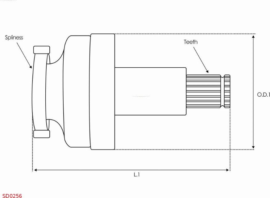 AS-PL SD0256 - Pinion, starter www.parts5.com