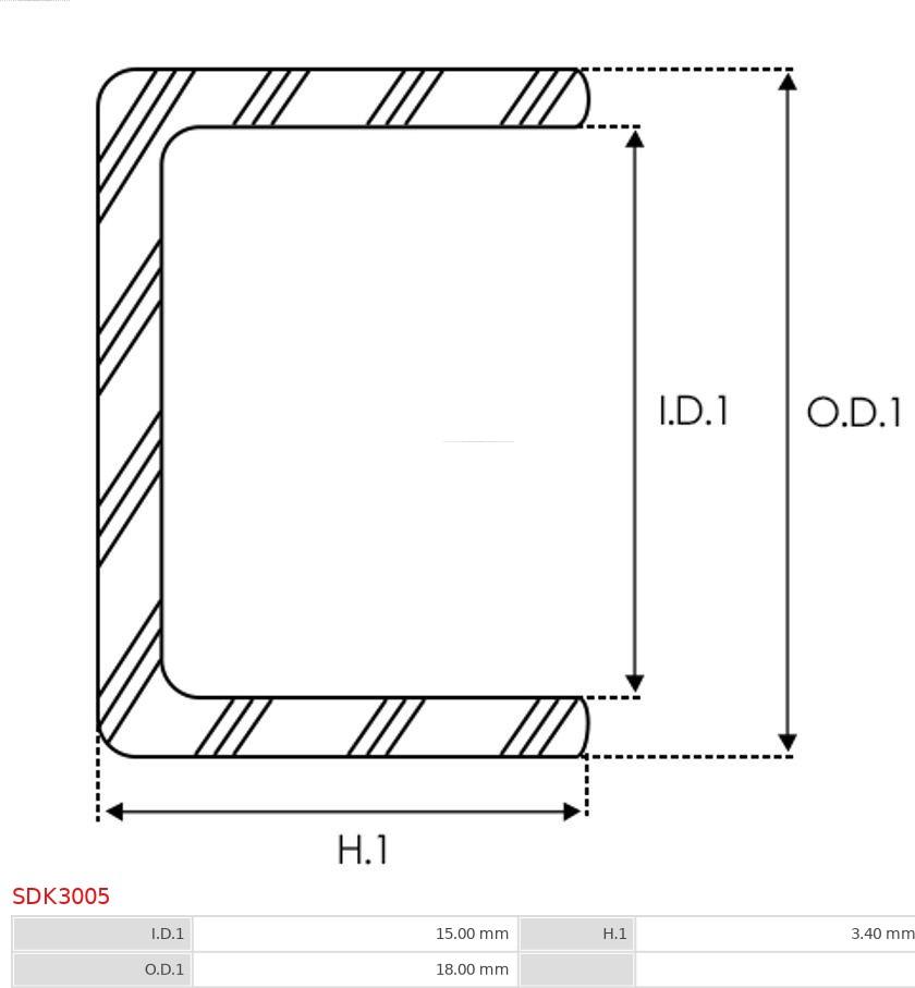 AS-PL SDK3005 - Javítókészlet, önindító www.parts5.com