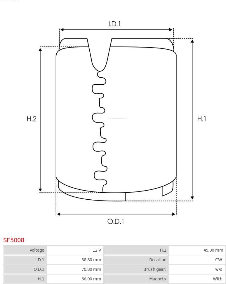 AS-PL SF5008 - Field Winding, starter www.parts5.com