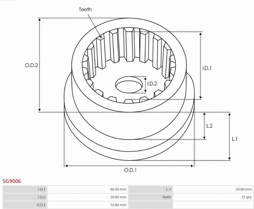 AS-PL SG9006 - Kit de réparation, démarreur www.parts5.com