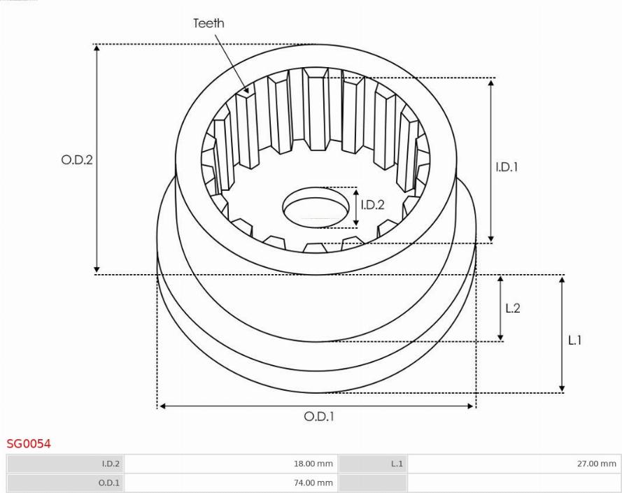 AS-PL SG0054 - Ремонтен комплект, стартер www.parts5.com