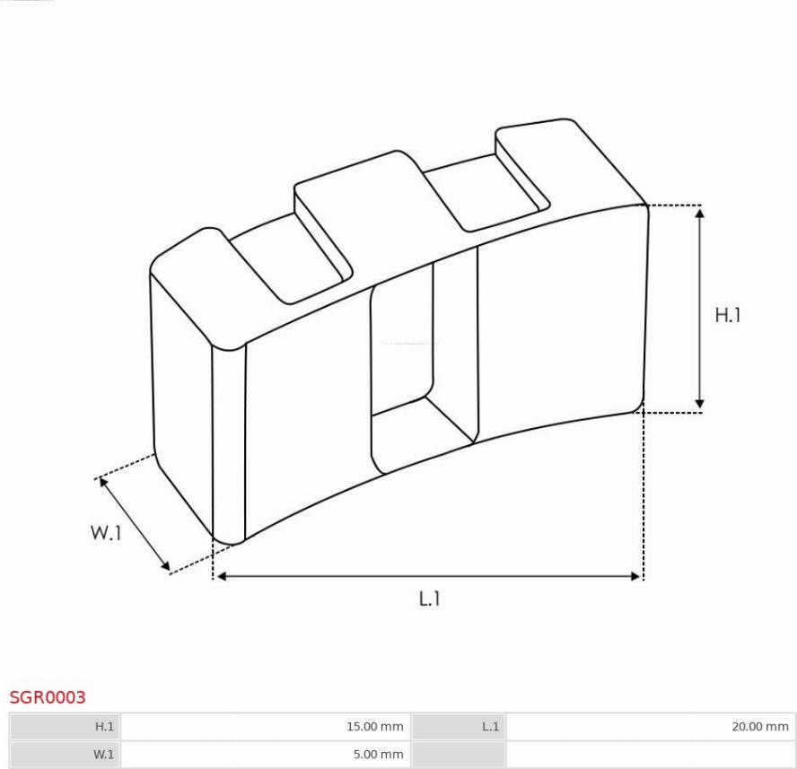 AS-PL SGR0003 - Repair Kit, starter www.parts5.com