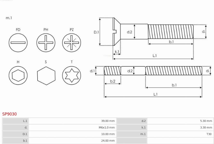 AS-PL SP9030 - Javítókészlet, generátor www.parts5.com