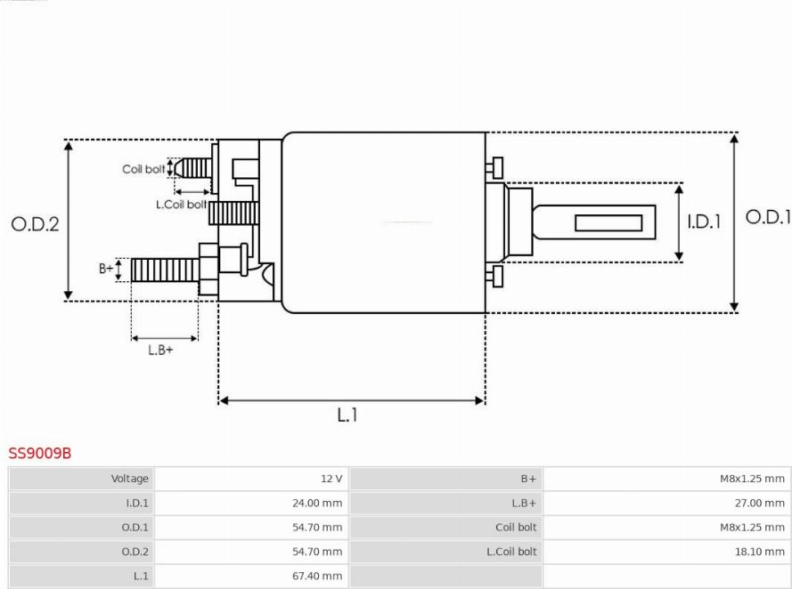 AS-PL SS9009B - Magnetlülitus,starter www.parts5.com