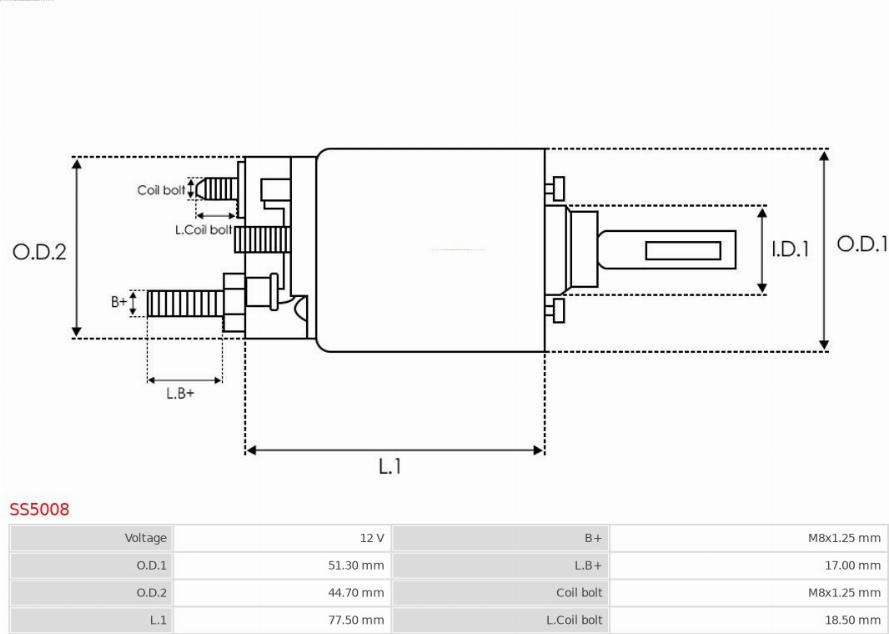 AS-PL SS5008 - Interruptor magnético, estárter www.parts5.com