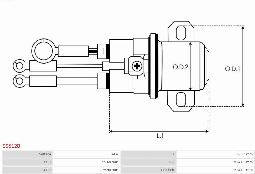 AS-PL SS5128 - Solenoid Switch, starter www.parts5.com