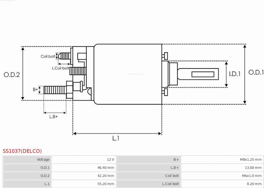 AS-PL SS1037(DELCO) - Μαγνητικός διακόπτης, μίζα www.parts5.com