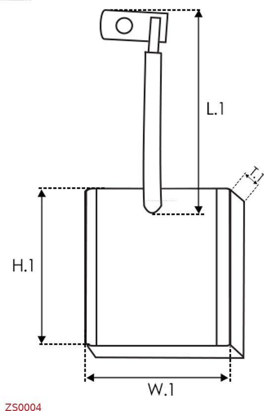 AS-PL ZS0004 - Szczotka węglowa, rozrusznik www.parts5.com